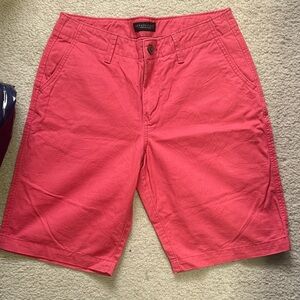 Aeropostale Men's Salmon Flat Front Shorts